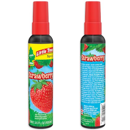 LITTLE TREES Car Air Freshener Spray Provides a LongLasting Scent for Auto or Home Onthego Freshness Strawberry 6 Air Fresheners - Image 3