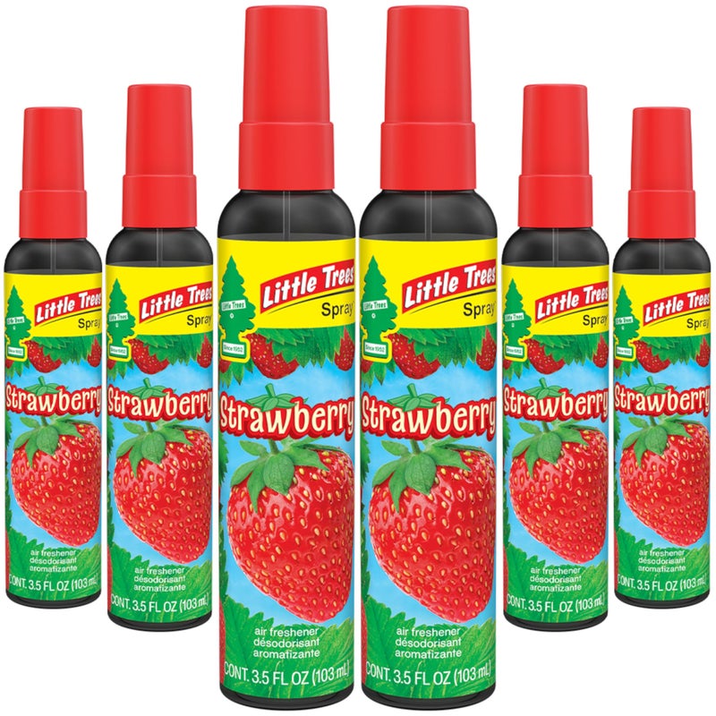 LITTLE TREES Car Air Freshener Spray Provides a LongLasting Scent for Auto or Home Onthego Freshness Strawberry 6 Air Fresheners - Image 2