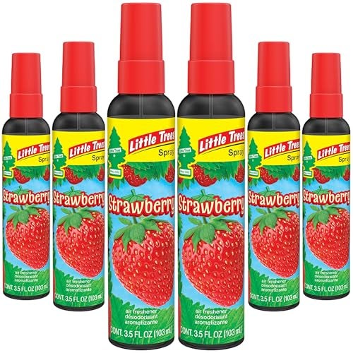 LITTLE TREES Car Air Freshener Spray Provides a LongLasting Scent for Auto or Home Onthego Freshness Strawberry 6 Air Fresheners - Image 1