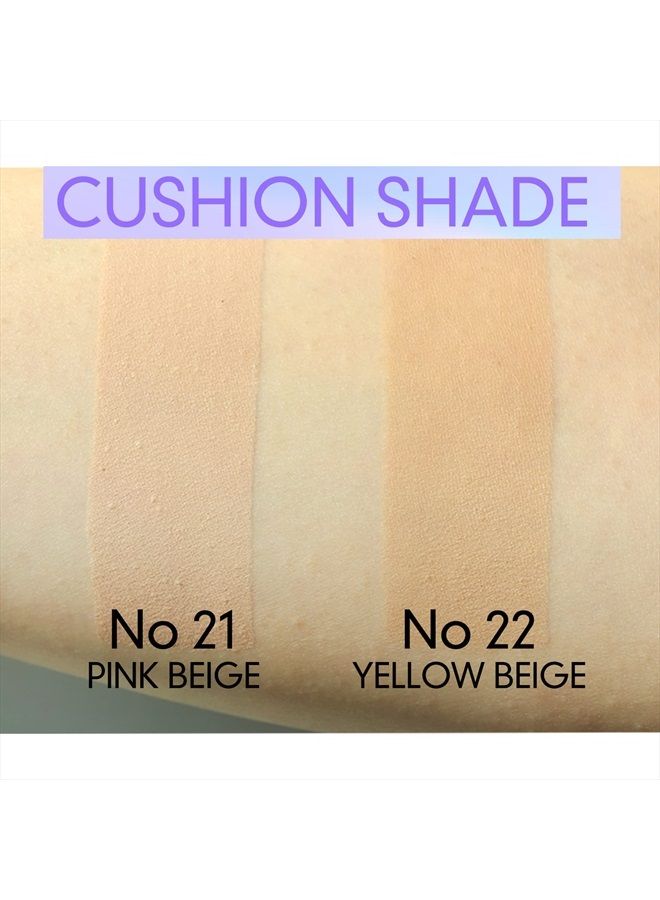 TROIAREUKE Seoul "Bridal" Cushion Foundation (Shade 22 Yellow Beige) Natural Coverage Foundation I Wedding Makeup for All Skin Types, Glowing,Flawless Finish I Korean Aesthetic Makeup - Image 5