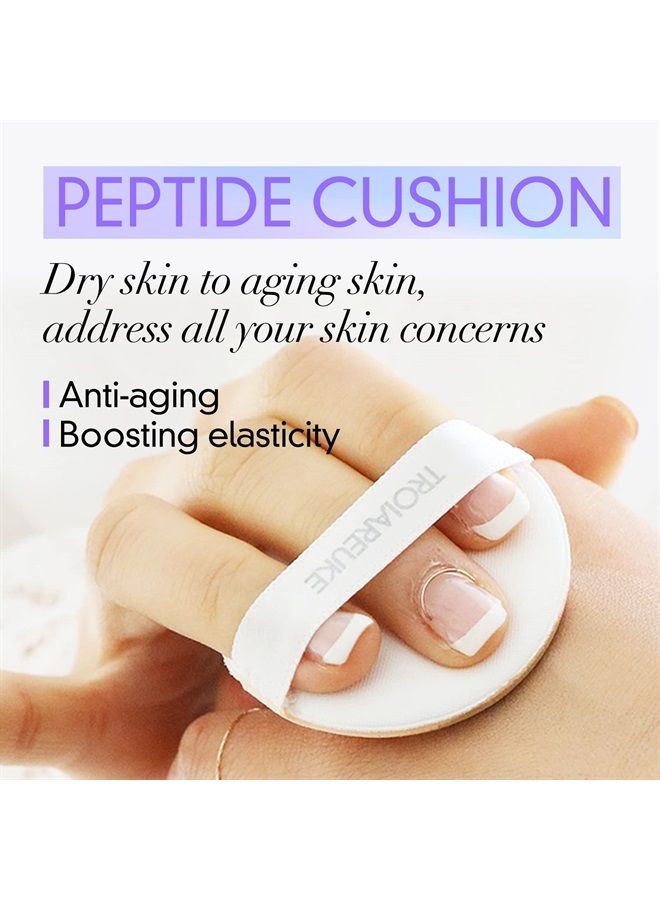 TROIAREUKE Seoul "Bridal" Cushion Foundation (Shade 22 Yellow Beige) Natural Coverage Foundation I Wedding Makeup for All Skin Types, Glowing,Flawless Finish I Korean Aesthetic Makeup - Image 4