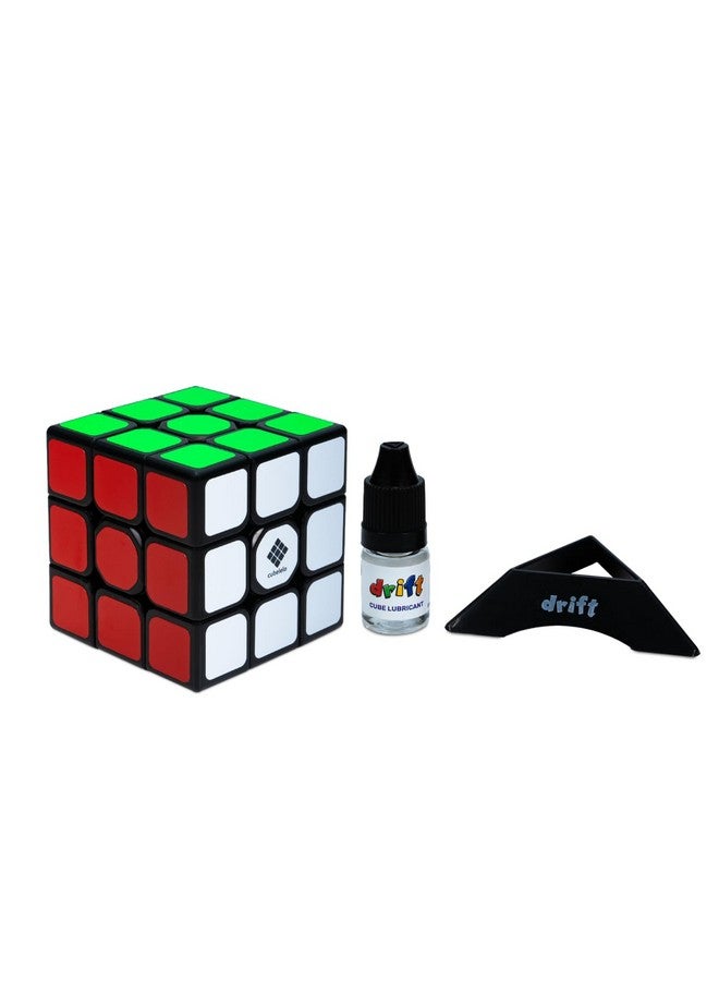 Cubelelo Cubelelo Drift 3x3 Black with Cube Lubricant and Stand Combo | High-Performance Speed Cube | Smooth Turning & Durable | Ideal for Beginners & Pros | Suitable for Kids & Adults - Image 2