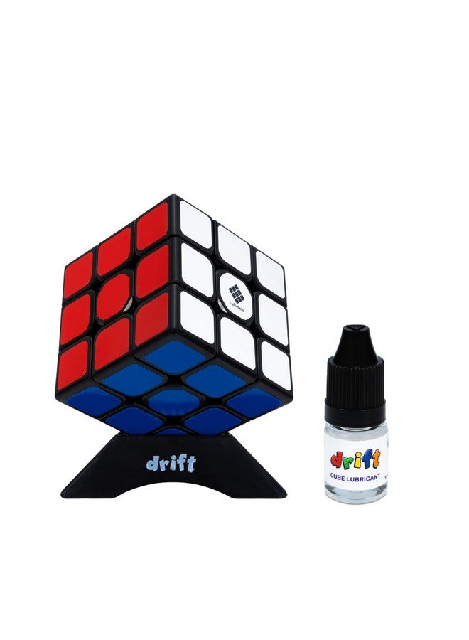 Cubelelo Cubelelo Drift 3x3 Black with Cube Lubricant and Stand Combo | High-Performance Speed Cube | Smooth Turning & Durable | Ideal for Beginners & Pros | Suitable for Kids & Adults - Image 1