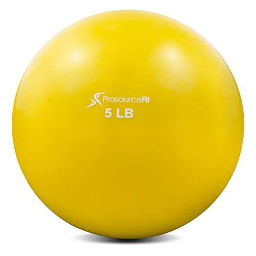 ProsourceFit Weighted Toning Exercise Balls for Pilates, Yoga, Strength Training and Physical Therapy, 2 lb to 8 lb, Color Coded - Image 1