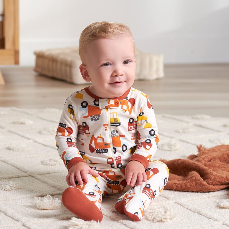 Gerber Baby Boys 4 Pack 'N Play Footie And Toddler Sleepers, Transportation Zone, 6-9 Months US - Image 4