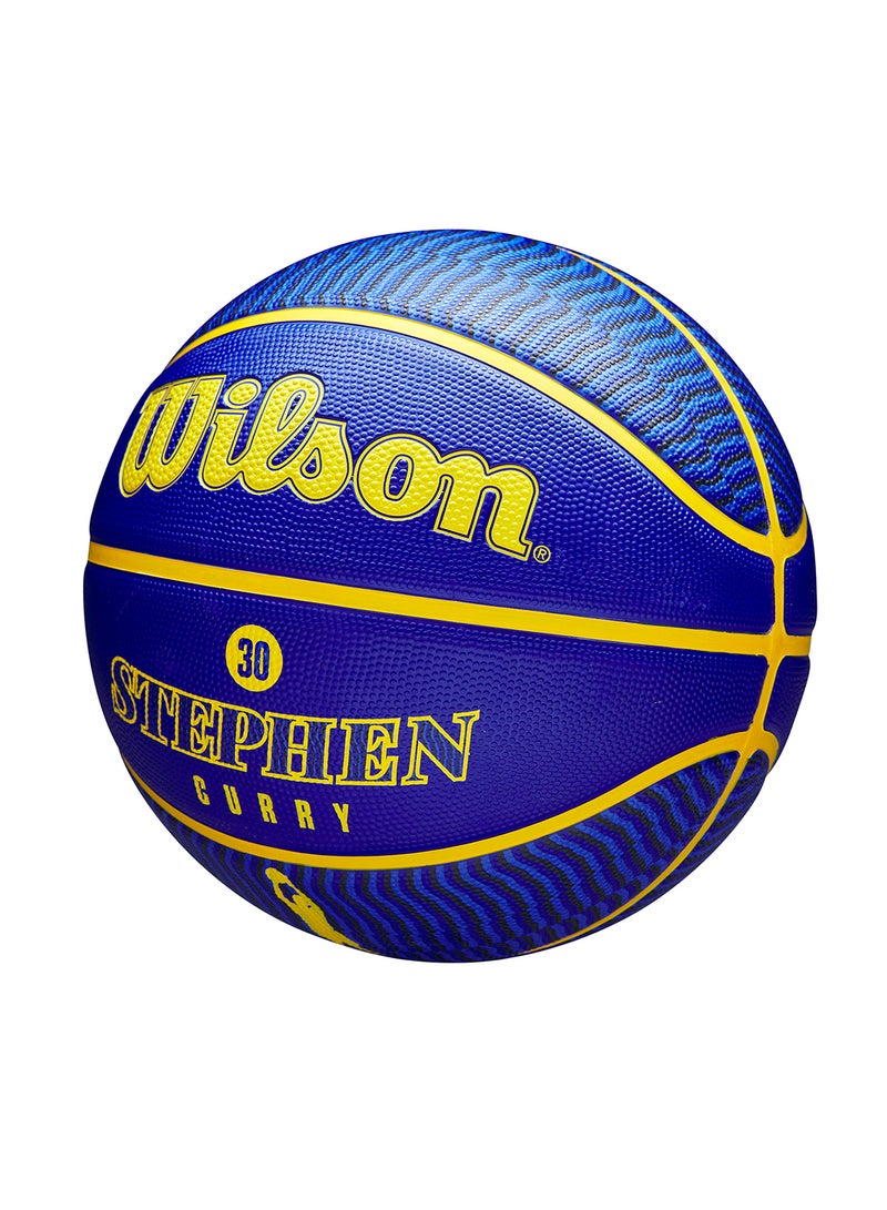 ويلسون كرة سلة للاعبين  - ستيفن كوري - مقاس  - للأعمار فوق  سنة والكبار - أزرقأصفر - Image 3