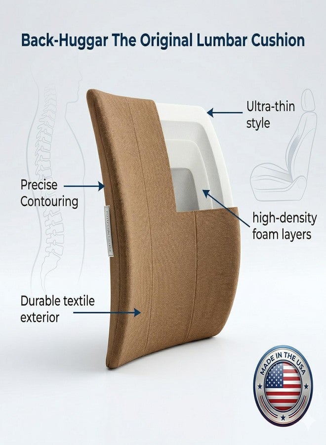Bodyline Back-Huggar The Original Lumbar Cushion, Bucket Seat THIN Style, Beige Thin Bucketseat - Image 5