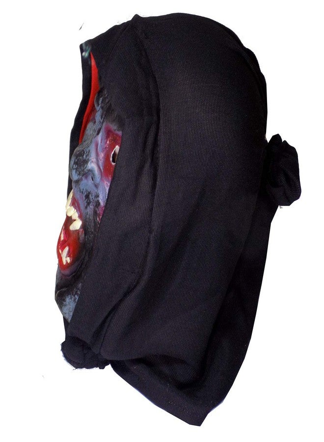 brown leaf� Fancy Cloth Cover face mask Holi Halloween Festival Costume Horror Scary Colour Prank Fun Veil naqaab Funny Colourful (Design 9) - Image 2