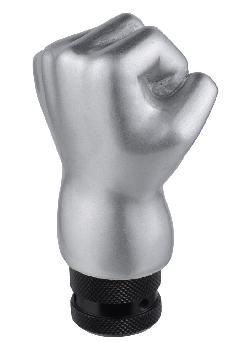 Fist Shift Knob, Fist Shift Knob Gear Shift Knob for Cars and Trucks,  Silver Gear Lever Stick Shifter Handle for Most Manual Automatic Vehicles Truck SUV Car - Image 1
