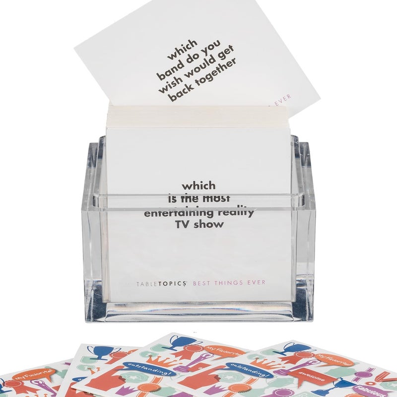 TableTopics Best Things Ever Question Card Game - 135 Fun Conversation Starter Cards, Use as Ice Breakers, Getting to Know You, or Discover More About Friends & Family, Share Your Favorites - Image 5