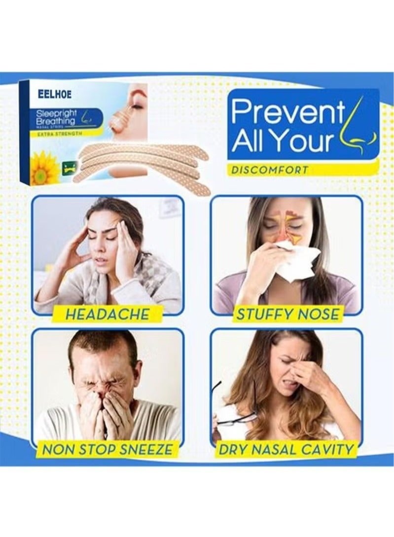 EELHOE Sleepright Breathing,Nasal Patch to Help Stop Snoring, Snoring Solution and Instant Relief for Nasal Congestion Caused By Colds and Allergies - Image 4