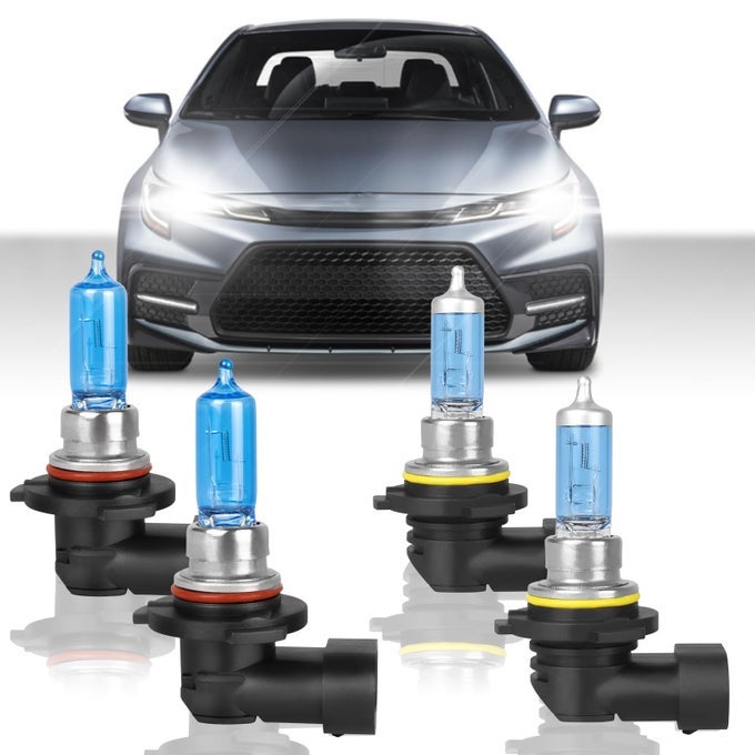 Fit For Toyota Corolla 20012016 High Performance Halogen Headlight Bulbs9005 High Beam 9006 Low Beam Headlamp Replacement Bulbs Kitpack Of 4