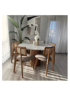ملاذ هاوس سفرة دائرية مودرن 5 كراسي – MZDRS015  - Image 4
