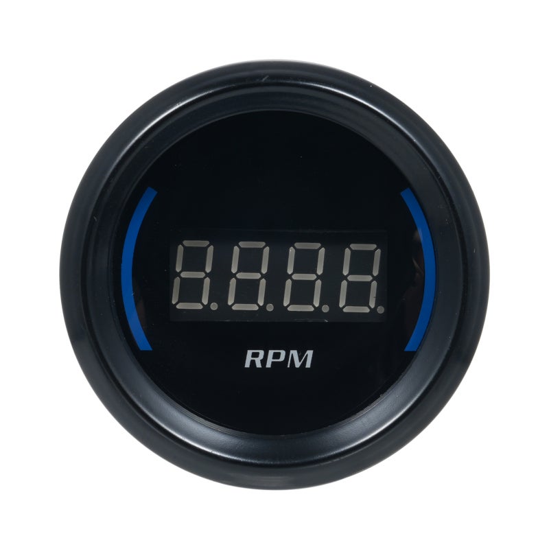 Digital Tachometer: Black Sleek Smoked Face Design - Precise 0 To 9000 RPM Monitoring + Bright Blue LED Display for 12V Cars, SUVs, Trucks - Image 2