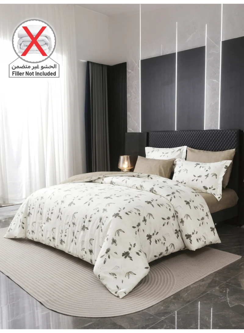 دوناتيلا طقم غطاء لحاف مشجر 6 قطع مقاس مزدوج يناسب سرير 200×200 سم مايكروفايبر ناعم , تصميم راقي و انيق , يناسب جميع الفصول (لا يشمل حشوة اللحاف)
