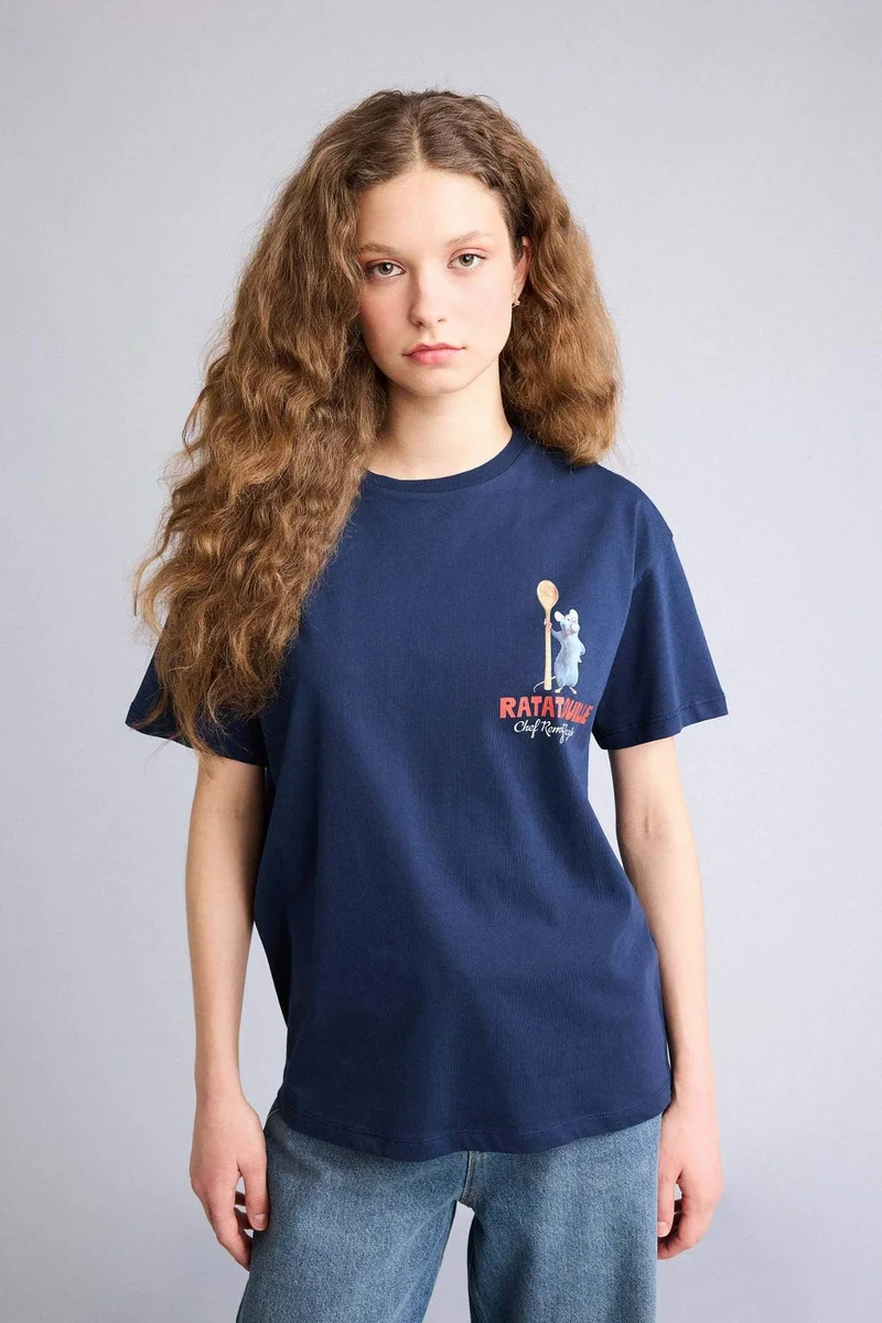 Defacto Ratatouille Back Print Oversize T-Shirt