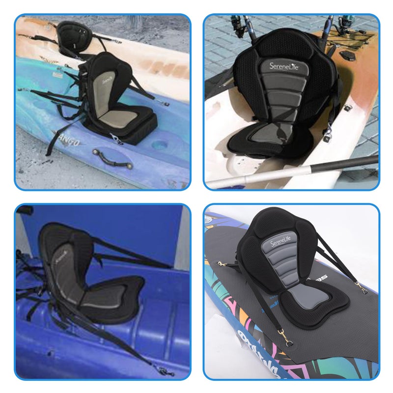 SereneLife Detachable Universal Paddle-Board Seat - Adjustable Paddle Board Seat, Form-Fitting Design for All Body Sizes, Large & Small, Compatible for Kayaks, Rowboats, Fishing Boats - SereneLife SLSUPST15 - Image 5
