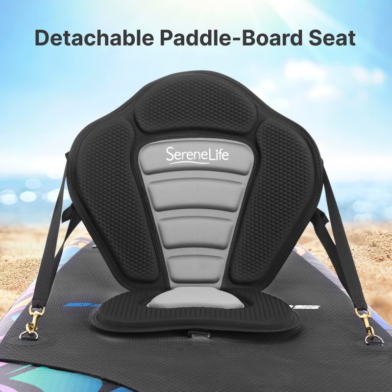 SereneLife Detachable Universal Paddle-Board Seat - Adjustable Paddle Board Seat, Form-Fitting Design for All Body Sizes, Large & Small, Compatible for Kayaks, Rowboats, Fishing Boats - SereneLife SLSUPST15 - Image 2