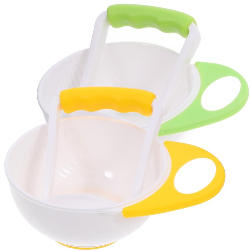 DOITOOL Mash and Serve Bowl 2 Sets Food Masher Bowl Food Mill Bowl Portable Food Masher Maker for Baby Food - Image 1