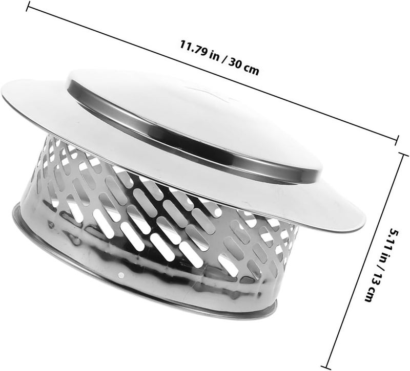 Yardwe Stainless Steel Chimney Rain Cap 200mm Round Chimney Cover for Fireplace Vent Pipe Protection - Image 2