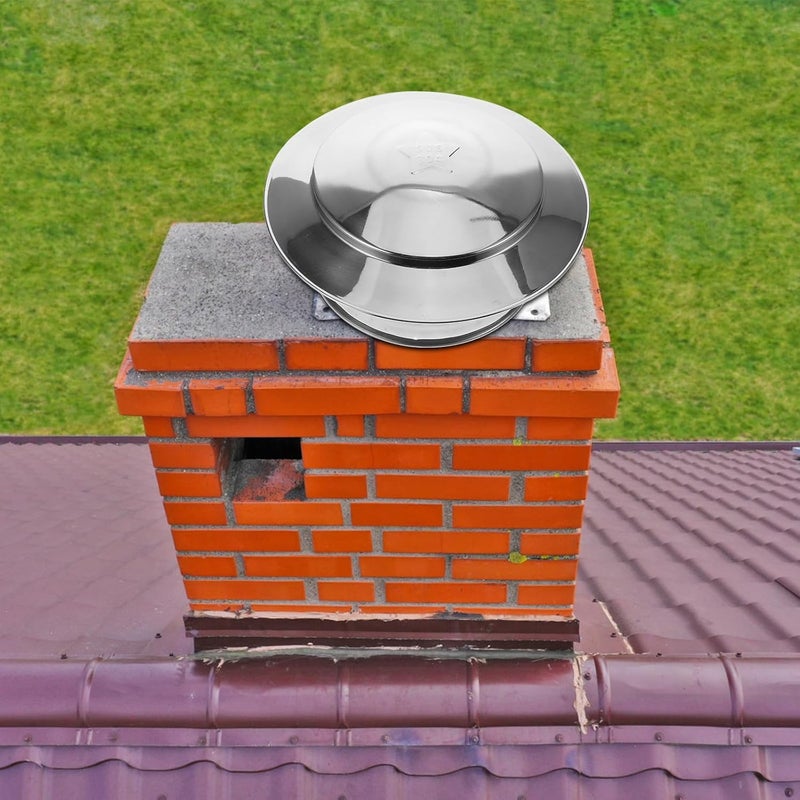 Yardwe Stainless Steel Chimney Rain Cap 200mm Round Chimney Cover for Fireplace Vent Pipe Protection - Image 4