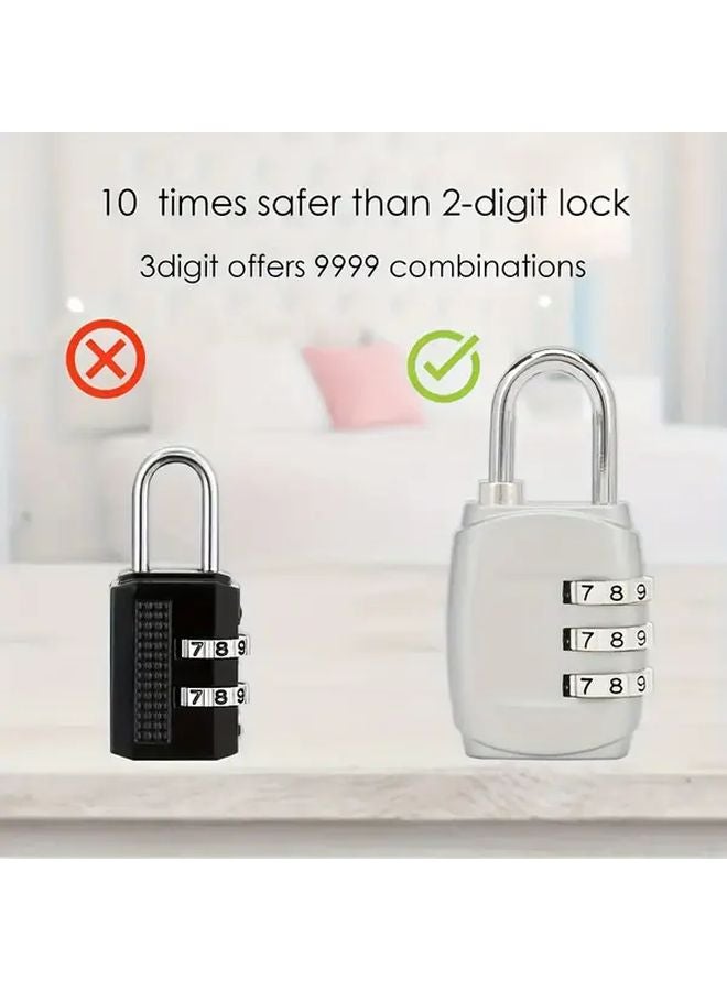 4pcs 3 Digit Combination Padlocks Durable Plastic Metal Security Locks for School Gym Lockers Suitcases Toolboxes - Image 5