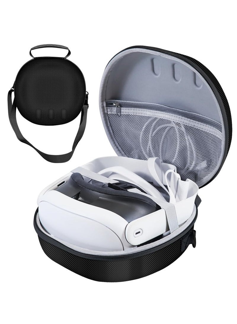 حقيبة صلبة لملحقات ميتا كويست 3 – سماعة الواقع الافتراضي، وحدات التحكم باللمس وملحقات أخرى، حقيبة حمل صلبة، حقيبة تخزين أنيقة جدًا للسفر والمنزل (أسود) - Image 1