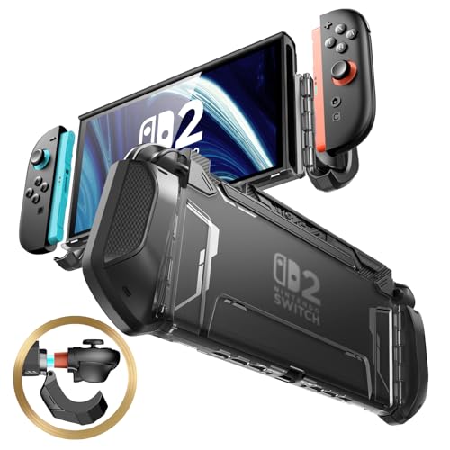 Mumba Dockable Case for Nintendo Switch 2 2025, [Blade Series] TPU Grip Protective Cover Accessories Compatible with Switch 2 7.9 Inch and Quick-Release Joy-Con Design (Black) - Image 1