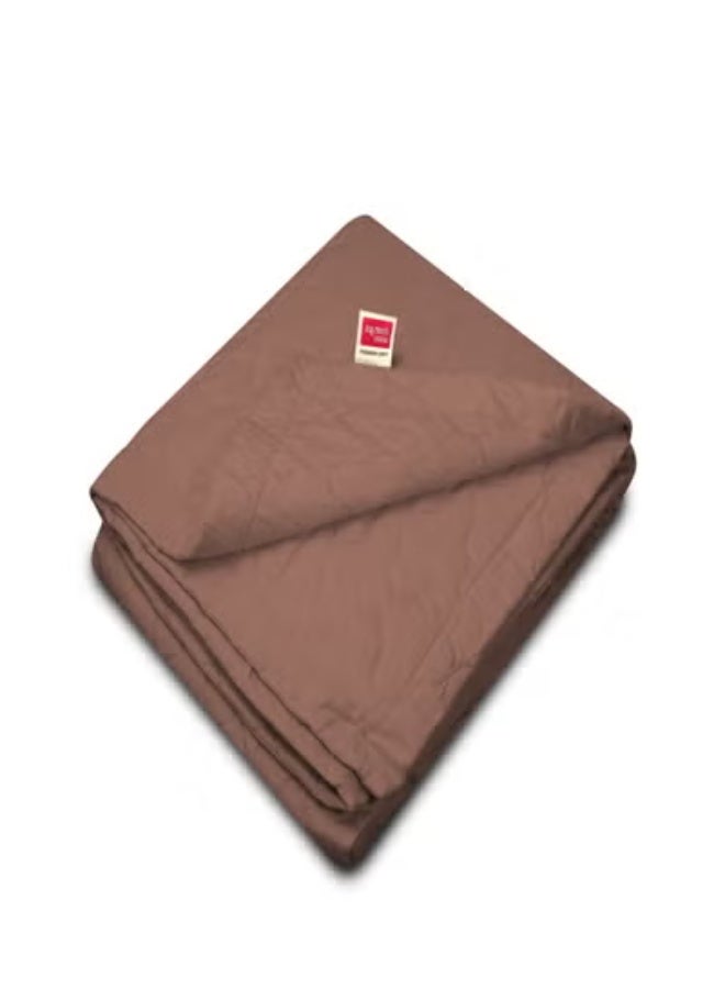 Raymond Home Microfiber Quilt All Season AC Soft Lightweight Blanket Double Bed Peach Finish  100 GSM - Brown & Grey (220 x 240 CM) - Image 2