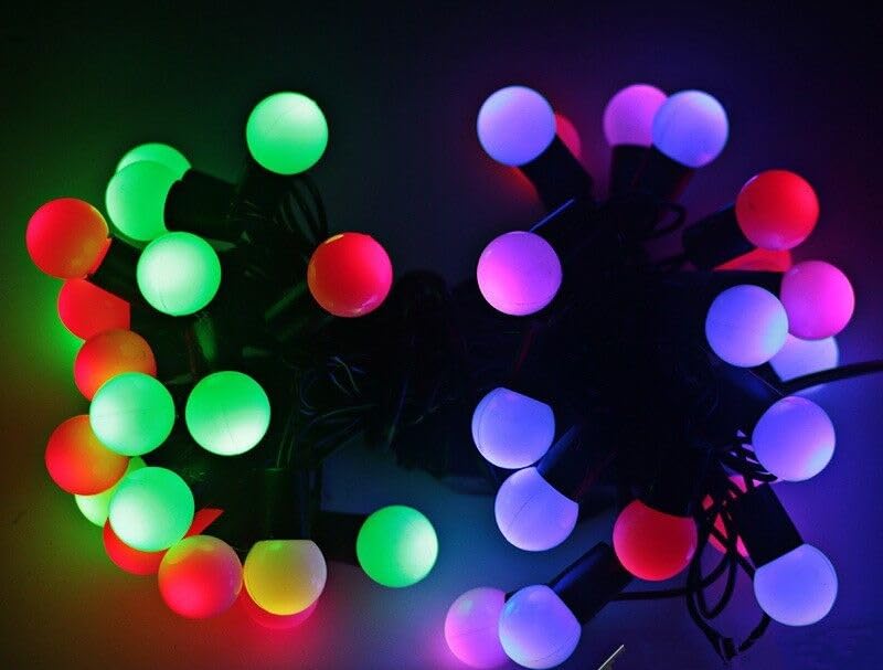 RGB LED String Lights Waterproof Colorful Outdoor Indoor Party Decoration Solar Powered Home Decoration (20)