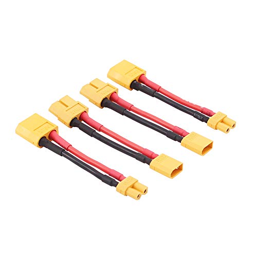 OliRC 4pcs XT30 XT30 to XT60 XT60 Male Female RC Connector Adapter with 16awg 5cmC844 - Image 1