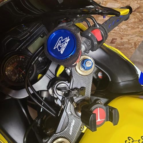 MOWOK For Suzuki GSX-R Gsxr 600 750 1000 GSX-R750 gsx-r600 gsx-r1000 Motorcycle Front Brake Fluid Reservoir Protection Cover and Reservoir cap sock Oil filler cap (Blue) - Image 2