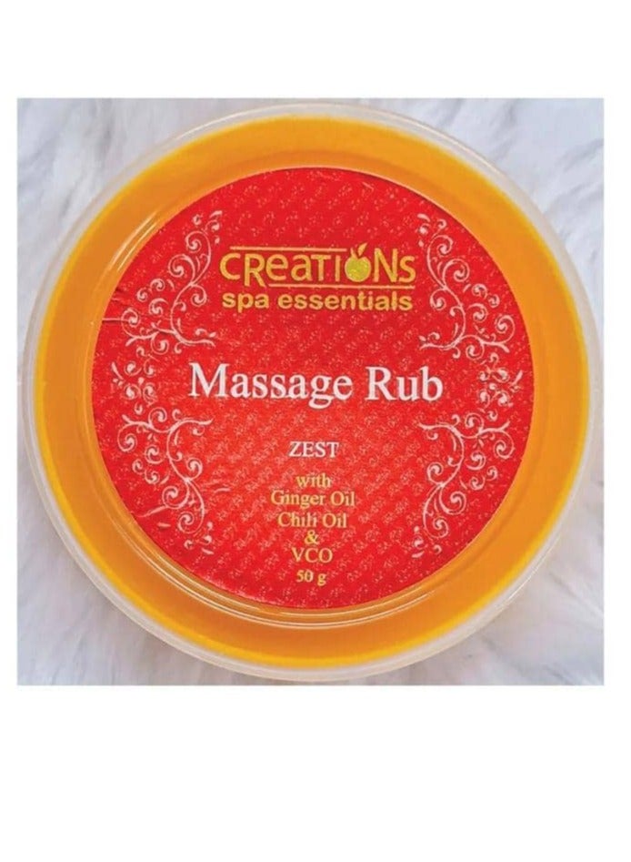 Massage Rub ZEST with Ginger Oil Chili Oil,50g