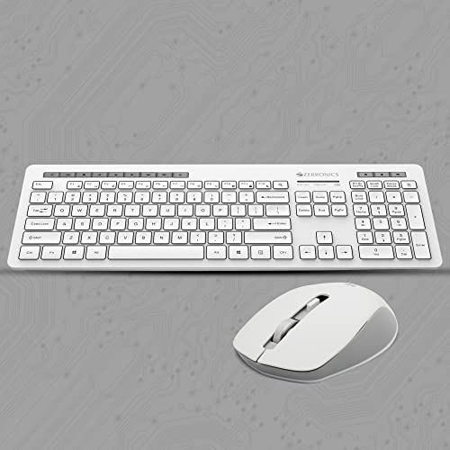 Zebronics Zeb-Companion 500 2.4GHz Wireless Keyboard & Mouse Combo, USB Nano Receiver, Chiclet Keys, Ultra Silent, Power On/Off Switch, Rupee Key, for PC/Mac/Laptop (White) - Image 3