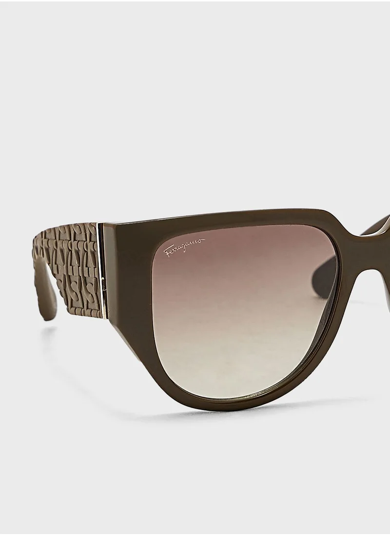 Salvatore Ferragamo Tea Cup Shape Sunglasses