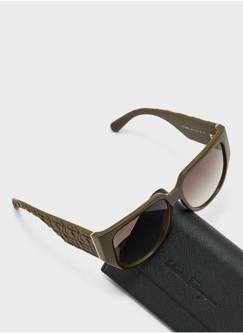 Salvatore Ferragamo Tea Cup Shape Sunglasses