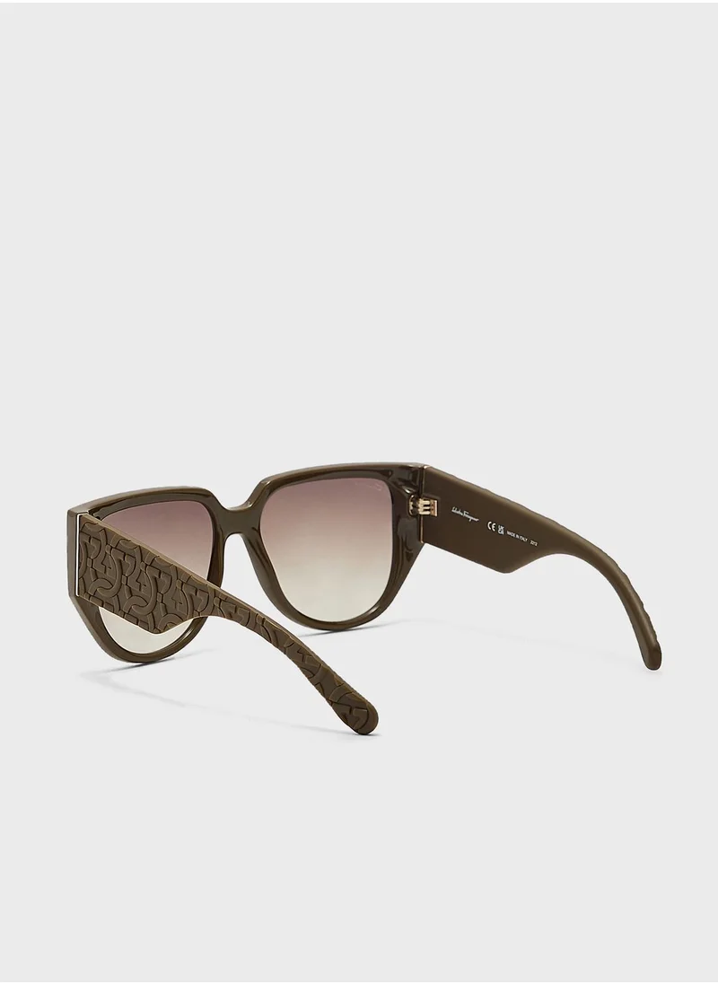 Salvatore Ferragamo Tea Cup Shape Sunglasses