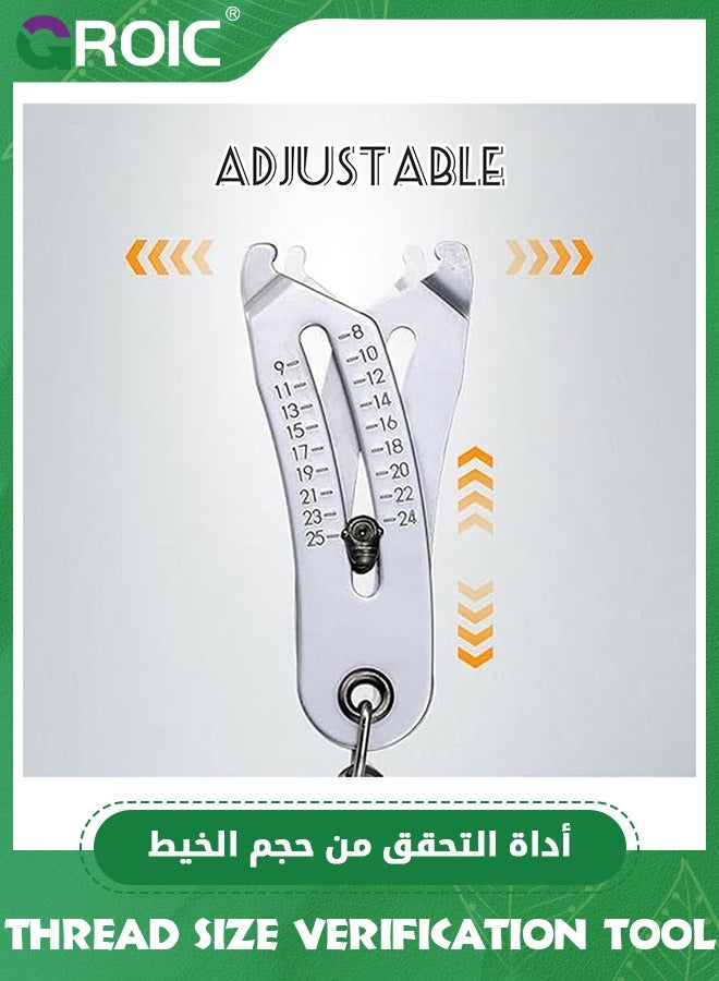 GROIC Portable Precise Thread Size Checker Keychain, Thread Size Verification Tool, Quick Hand Measuring Thread Size Checker Keychain for Fast and Precise Measurement, Nuts and Screws Thread Checker - Image 4