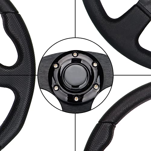 Spaorcco Flat-bottom Golf Cart Steering Wheel for Club Car DS &Precedent Universal Design 14 inch EZGO RXV & TXT, Yamaha Golf Cart Steering Wheels - Image 4