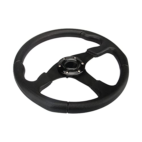 Spaorcco Flat-bottom Golf Cart Steering Wheel for Club Car DS &Precedent Universal Design 14 inch EZGO RXV & TXT, Yamaha Golf Cart Steering Wheels - Image 2