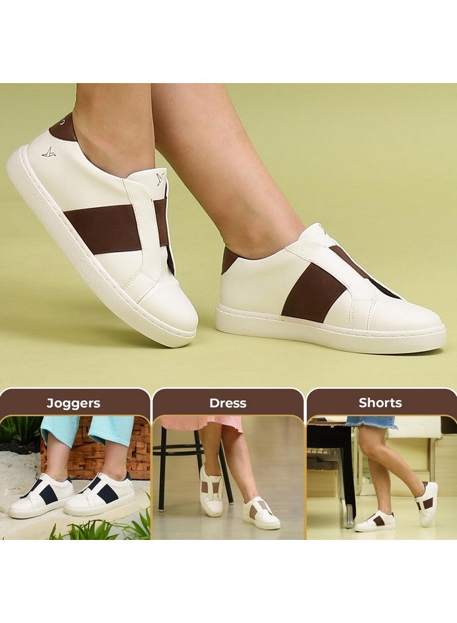 YOHO Tango Women’s Comfortable Casual Slip-On Sneakers (SoS) | Brown - UK 8 - Image 4