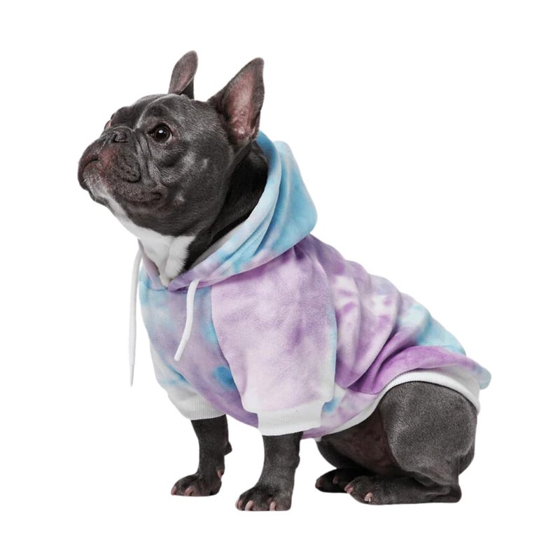 Spark Paws Dog Hoodie – Premium Dog Sweater for Small, Medium, and Large Dogs | Warm Outfits for French Bulldogs, Pitbull, Puppy, Winter Jacket Alternative - 90s Retro Sky Dye - L - Image 2