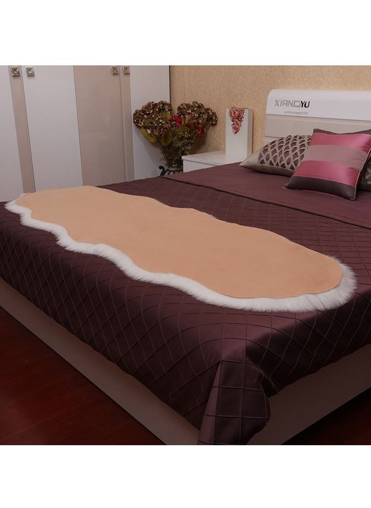 Mei Lifestyle - Super Soft Rabbit Fur Living Room Carpet Can Be Use As Area Rug Also With Anti Slip Bottom (Size 60×150CM), Rectangle - Image 1