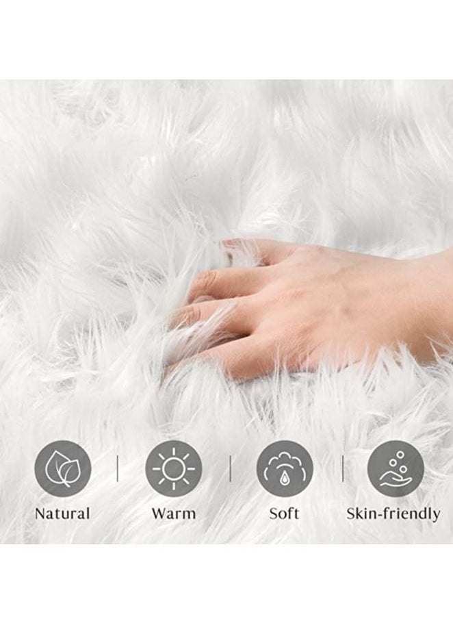 Mei Lifestyle - Super Soft Rabbit Fur Living Room Carpet Can Be Use As Area Rug Also With Anti Slip Bottom (Size 60×150CM), Rectangle - Image 1