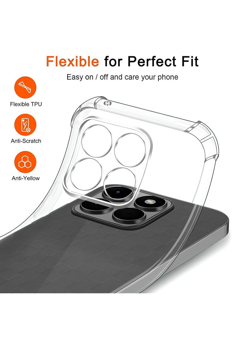 Wtech Honor X8c 4G 2025 TPU Bumper Corners with Hard PC Case Cover (MCTPTN) - Clear - Image 2