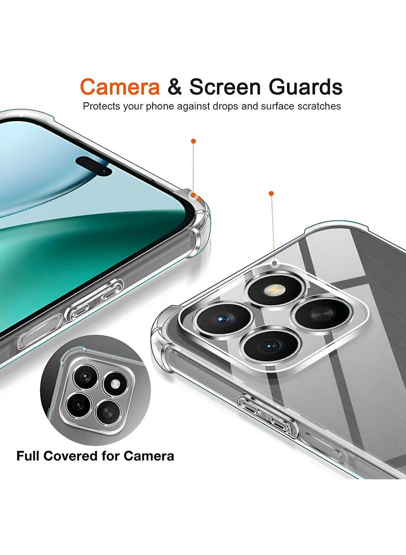 Wtech Honor X8c 4G 2025 TPU Bumper Corners with Hard PC Case Cover (MCTPTN) - Clear - Image 3
