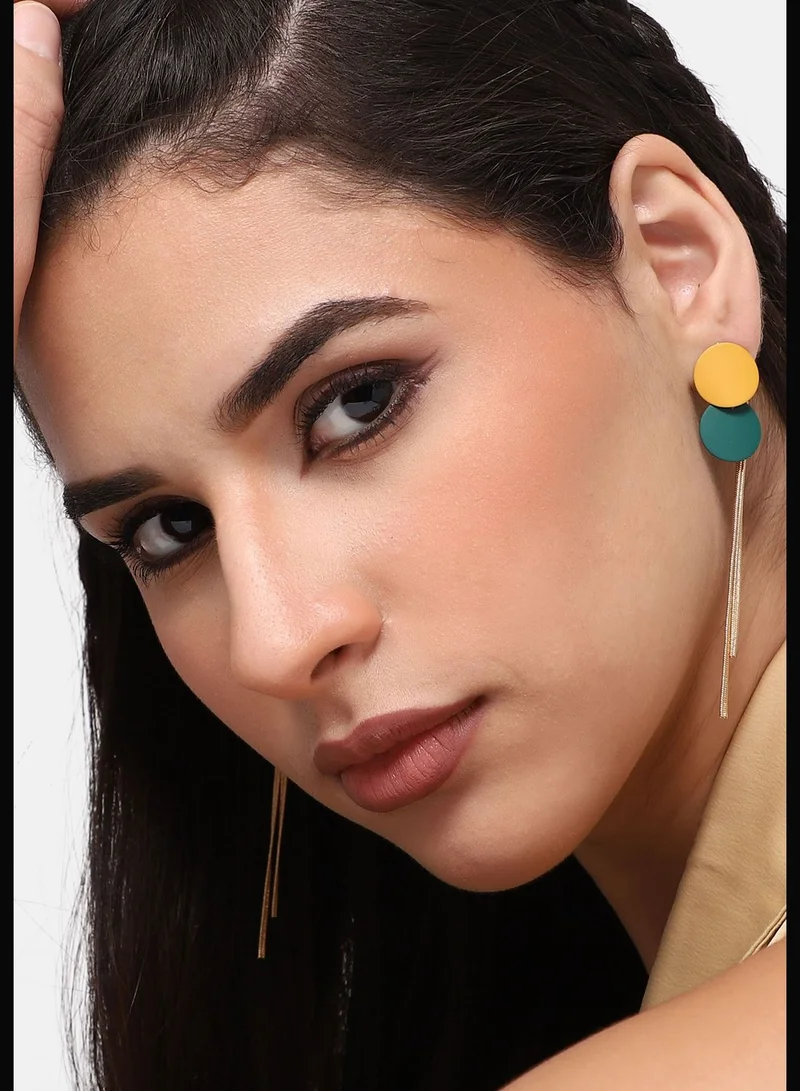 سوهي اقراط متدلية مزينة مطلية بالذهب للحفلات للنساء