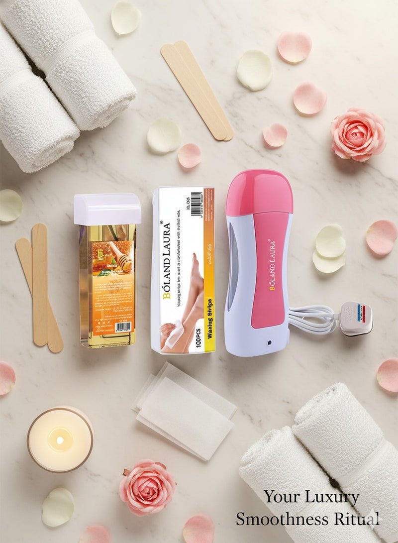 BOLAND LAURA Depilatory Heater For Wax08 +Wax roll+Hair removal strips - Image 4