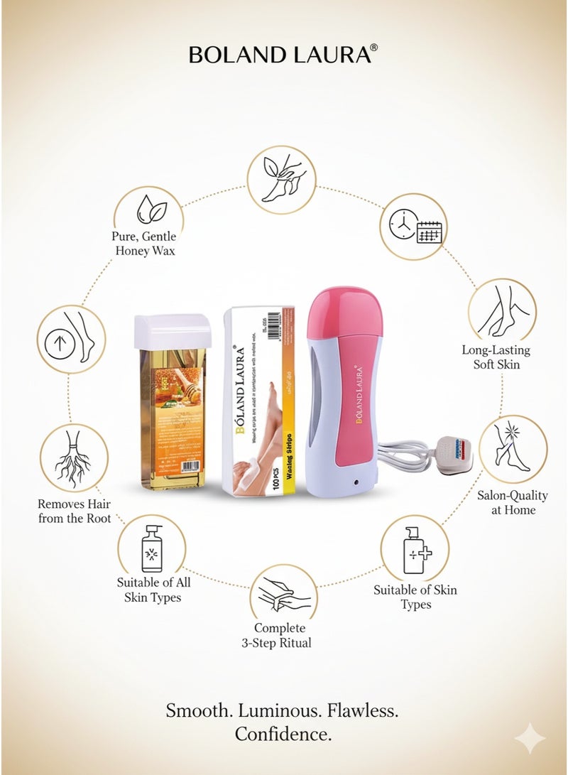 BOLAND LAURA Depilatory Heater For Wax08 +Wax roll+Hair removal strips - Image 5