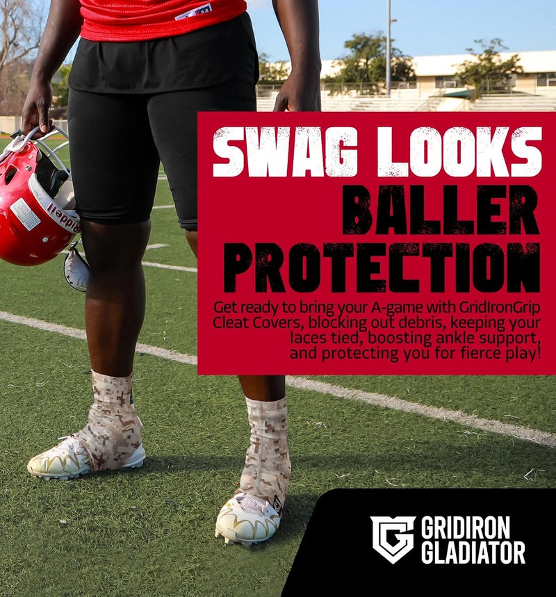 Gridiron Gladiator Cleat Covers - Football Spats - Football Cleat Cover - Cleat Spats for Soccer, Baseball & Softball - Image 2
